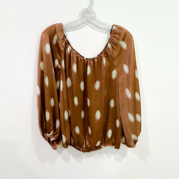 Vince Camuto flowy chiffon bubble sleeve top ❤️ - Picture 2 of 6